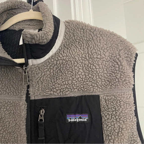Men’s Vintage Fleece Patagonia Pile Retro Vest Gray - Picture 3 of 4